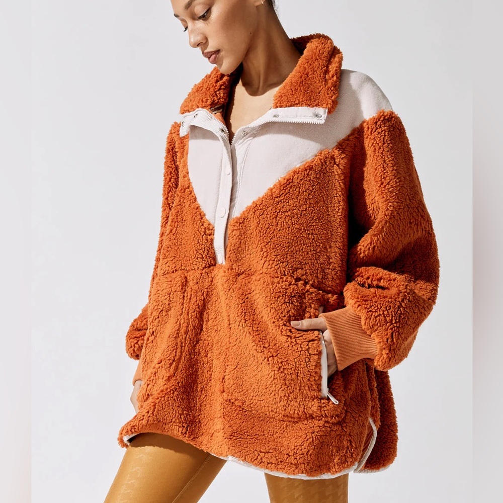 Free People Movement Fall to Rise Fleece Quarter Snap Jacket Size Small